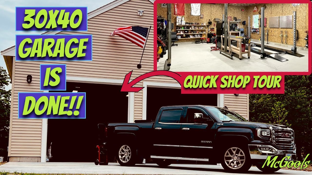 30x40 Garage finally done. Quick Shop Tour before I make it a mess
