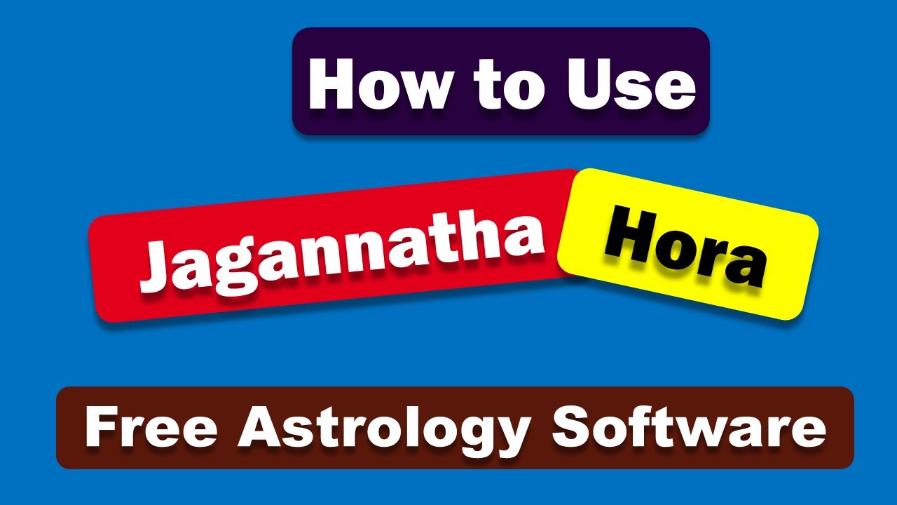 Jagannatha Hora Vedic Astrology Free Software | Basic features Tutorial