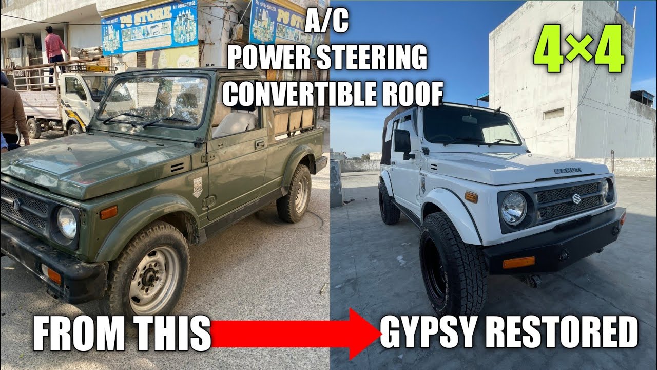 ARMY GYPSY To OFFROAD GYPSY Restoration | A/C, Power Steering | Gypsy Getting modified in Punjab
