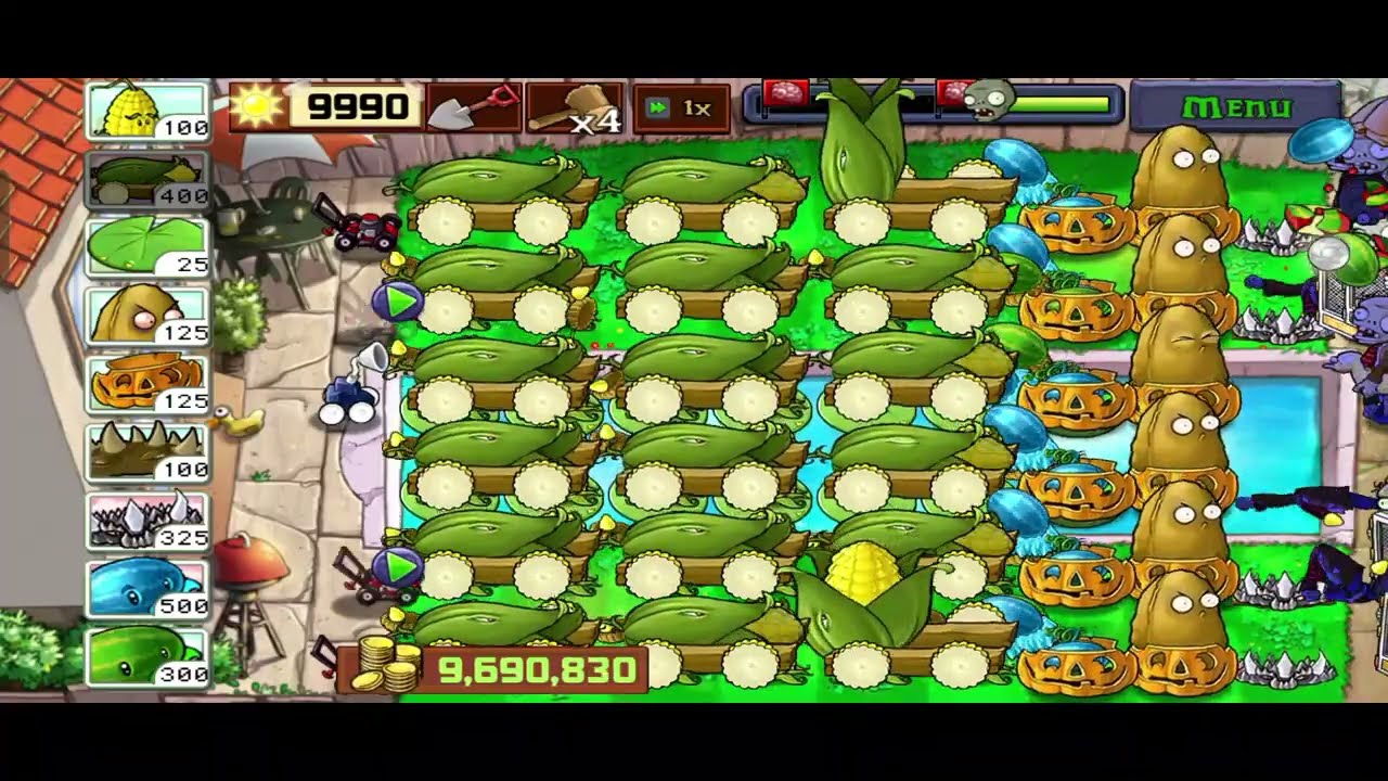 PLANT VS ZOMBIES: ВЫЖИВАНИЕ, БЕСКОНЕЧНЫЙ ИГРОВОЙ ПРОЦЕСС (БЕЗ ПЕРЕЗАРЯДКИ)