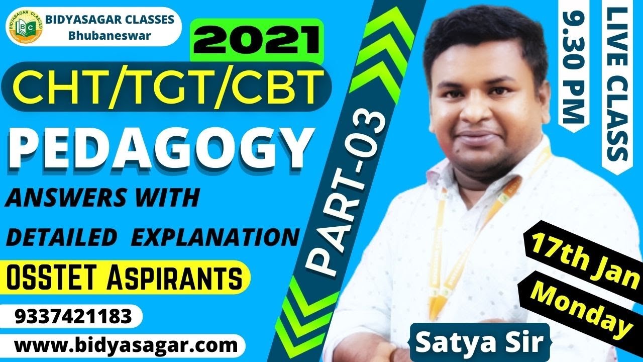 Previous Year TGT/CHT High School Teacher 2021 (26th Oct CBZ Shift-1) Pedagogy Question Discussion