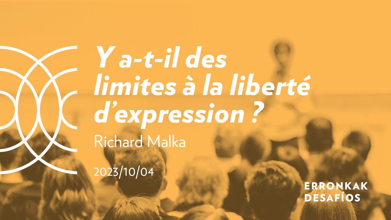 (fr)Y a-t-il des limites à la liberté d’expression ?; Richard Malka | San Telmo Museoa