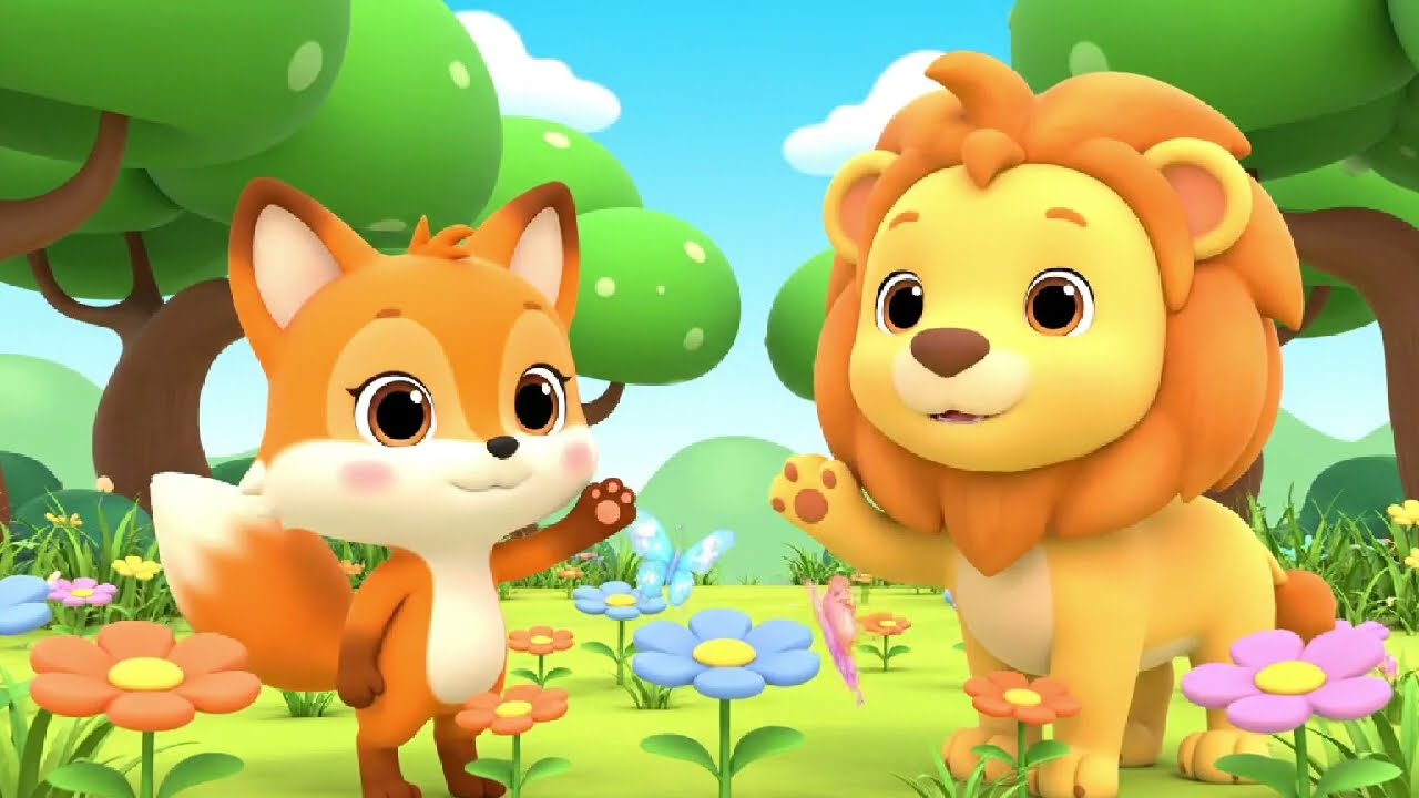 أغنية الثعلب والأسد للأطفال 🦊🦁 |#kidssongs     #cartoon #music #animation 