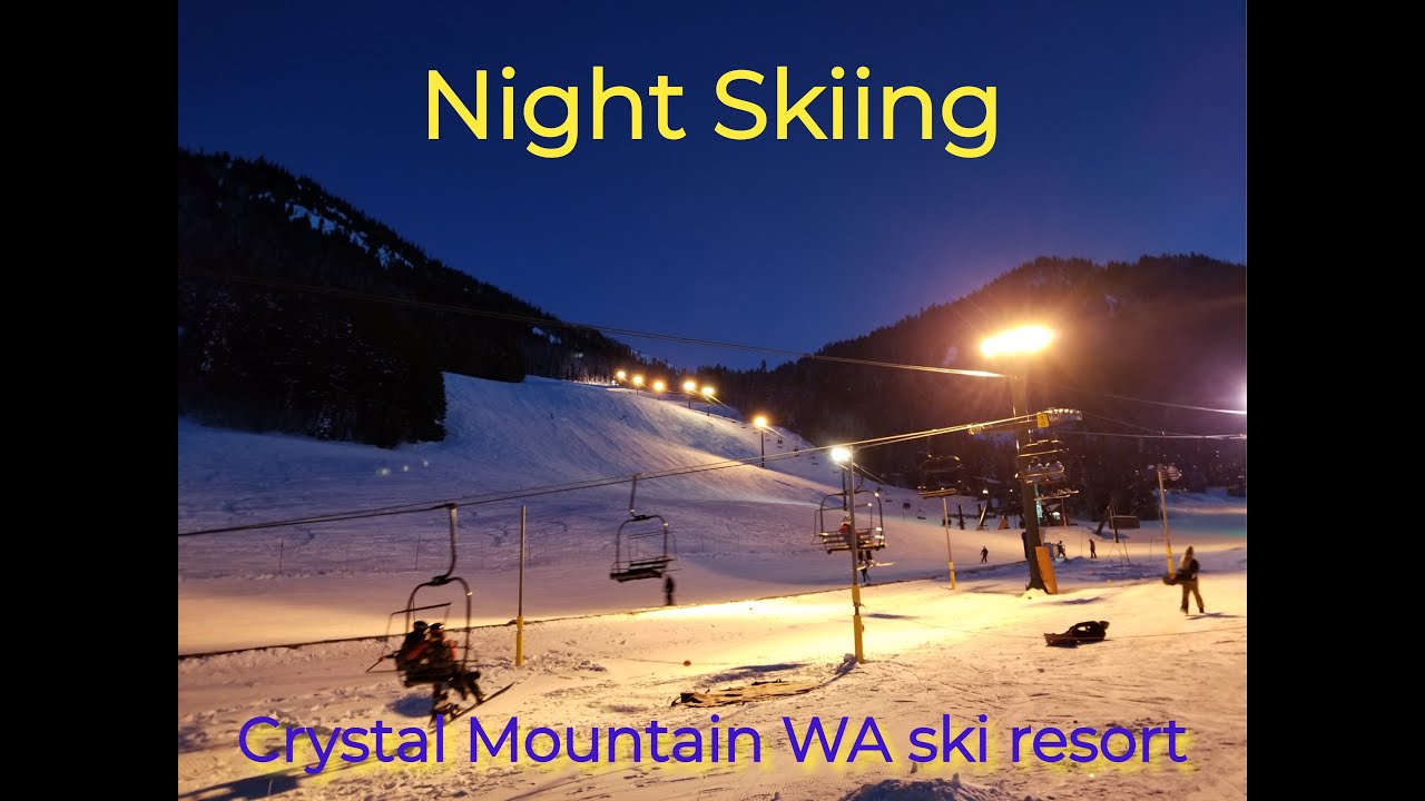 Night Skiing / Crystal Mountain ski resort, WA