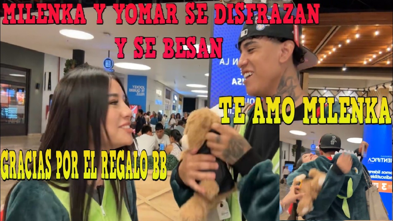 MILENKA NOLASCO y YOMAR SE SE BEZAN EN EL JOCKEY DISFRAZADOS DE DINOSAURIOS  #milenka #zu #valentino