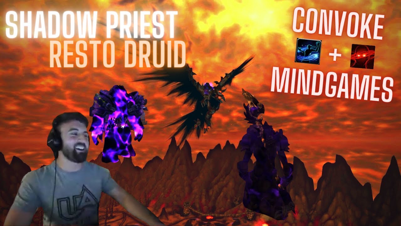 Mind Games + Convoke = GG / Resto Druid Shadow Priest 2v2 Arena - WoW Shadowlands 9.1 PvP