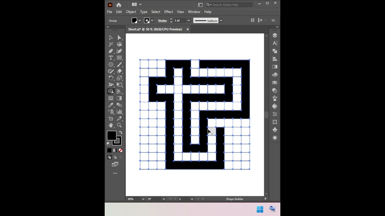 Create TP Monogram  Logo Design in Adobe Illustrator 