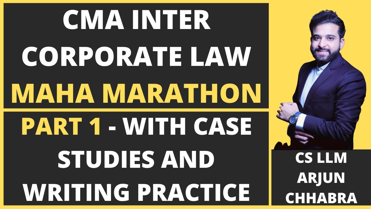 CMA INTER CORPORATE LAW MARATHON | CMA INTER LAW MARATHON