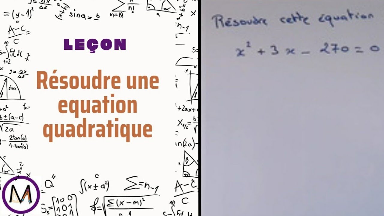 Leçon mathématique : Comment factoriser une équation quadratique