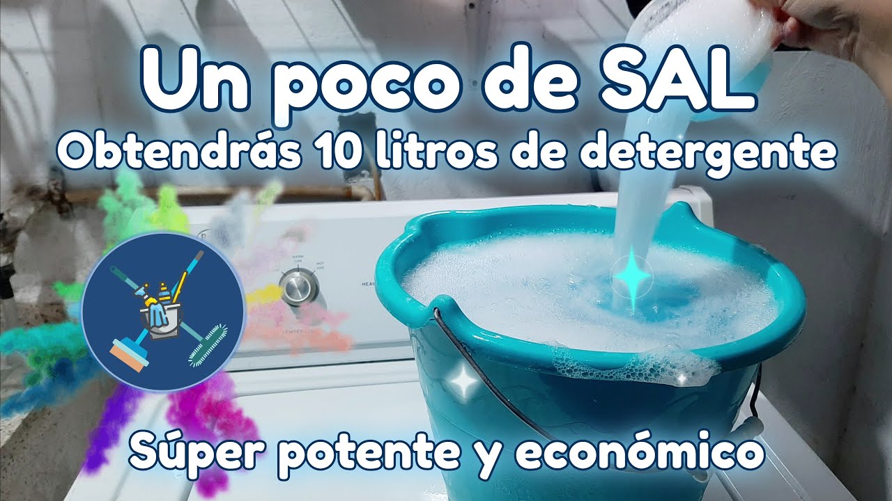 Un poco de SAL y obtendrás 10 LITROS detergente - Súper potente y económico