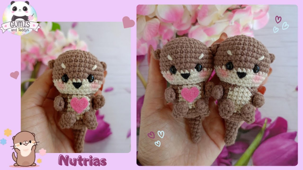 Nutria amigurumi - Mini nutrias - nutrias a crochet