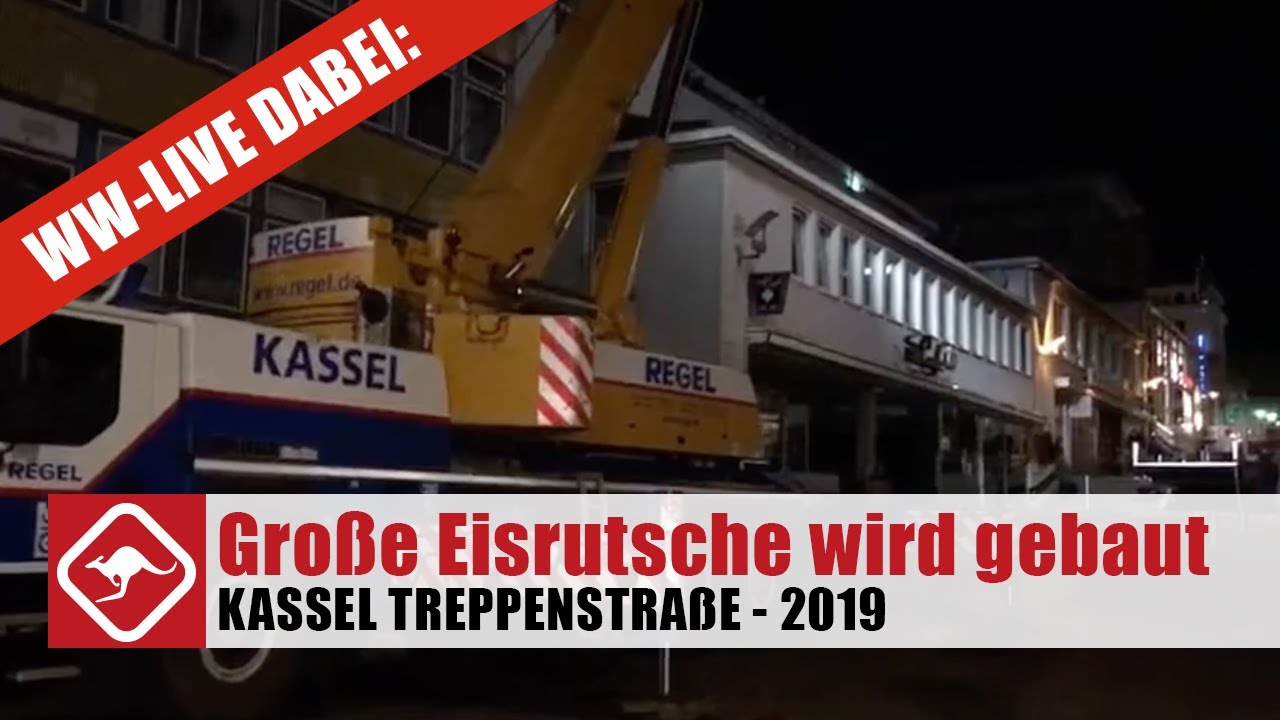 Die Eisrutsche in der Treppenstra&szlig;e in Kassel wird aufgebaut - Teil 1 | Wildwechsel | vom 17.11.2019