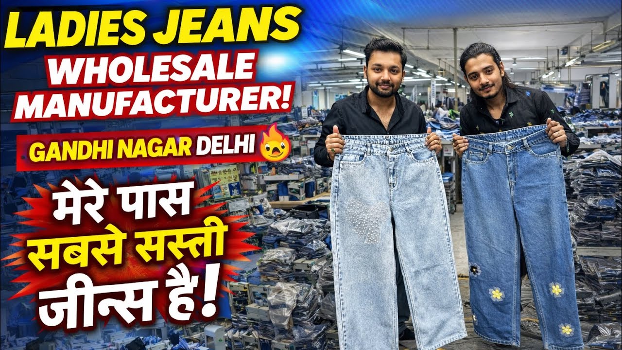 Ladies Jeans का Trend यही चलाते है🔥| Ladies Desginer Jeans Wholesaler in Gandhi Nagar Market दिल्ली 