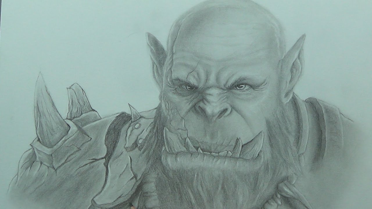 Drawing An Orc Warrior From Warcraft The Movie (Time Lapse)