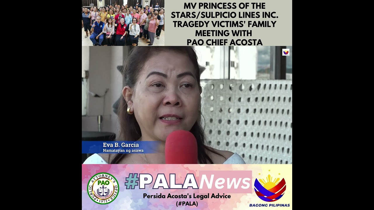MV PRINCESS OF THE STARS/SULPICIO LINES INC. TRAGEDY VICTIMS' FAMILY MEETING WITH PAO CHIEF ACOSTA