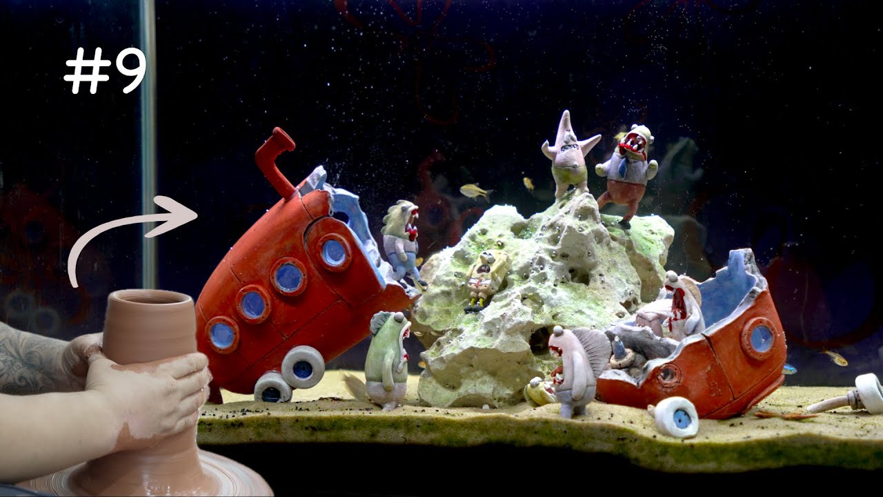 ZomBiekini Bottom in a Fish Tank- SpongeBob Vs Zombies!