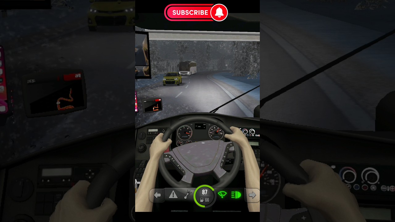 Bus simulator ultimate on mountain in fog #busgame #bussimulatorultimate #updatebussid