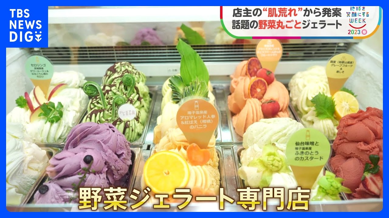 「野菜嫌いの子どもも食べられる」規格外・廃棄野菜を丸ごとジェラートに！職人が地産地消にこだわるワケとは【SDGs】｜TBS NEWS DIG