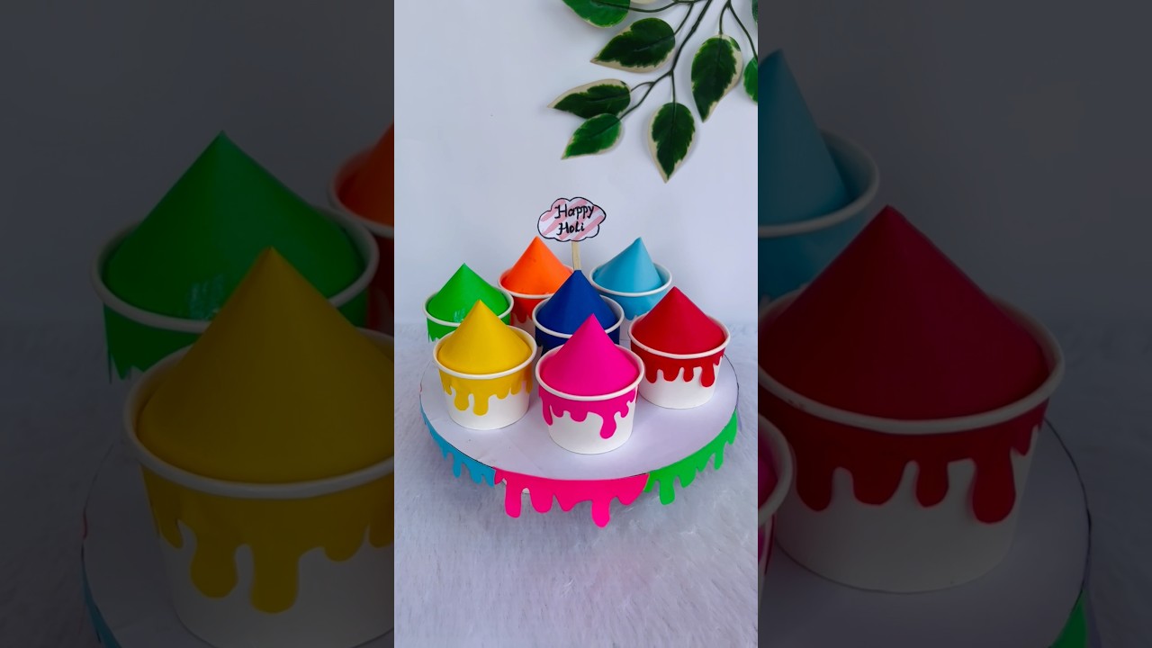Holi Plate Decor Idea | Holi Craft Idea | Holi Waste Material Craft #holi #happyholi #holiplatedecor