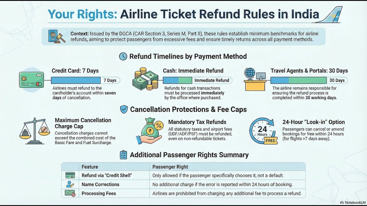 Flight ticket refund guidelines in India