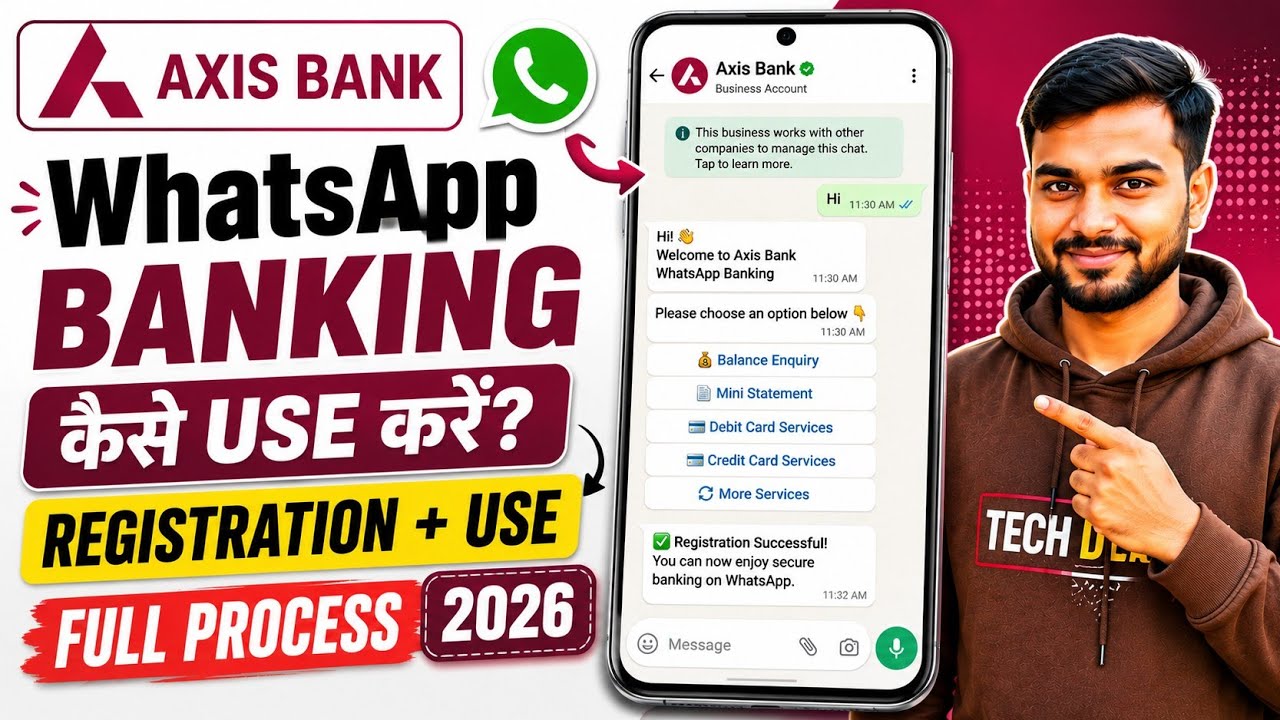 Axis Bank WhatsApp Banking Kaise Use Kare | Axis Whatsapp banking Registration & Activation Process