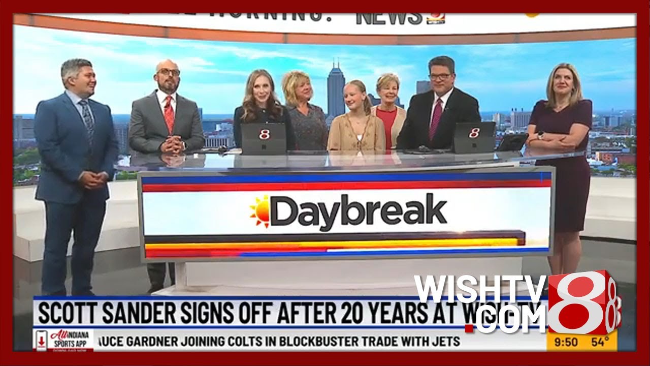 WISH-TV прощается с ведущим программы &laquo;Рассвет&raquo; на канале News 8 Скоттом Сандером