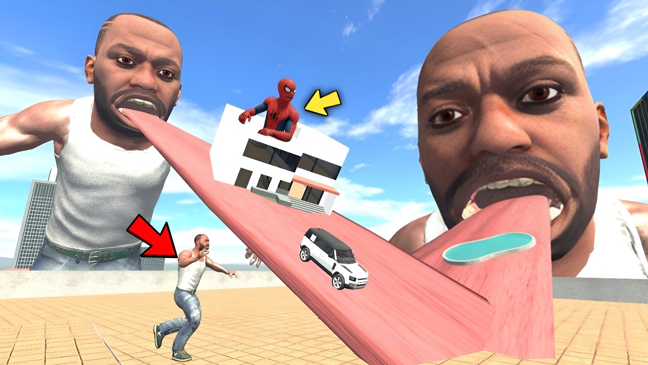 😱 Franklin Accidentally Enters Monster Franklin’s Mouth! – PART 2 | in IDB3D @HeligamerSSS 