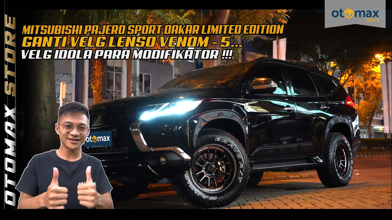 MODIFIKASI MITSUBISHI PAJERO SPORT DAKAR, PAKAI VELG LENSO VENOM-5 YANG LAGI VIRAL??? | otomax store