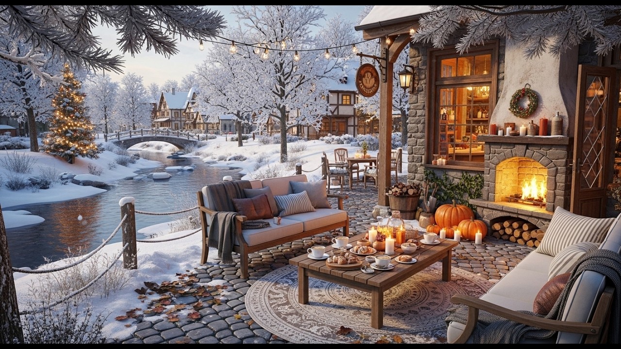 Soft Jazz Instrumentals ❄ Cozy Winter Cafe Ambience for Anxiety Relief and Study Time