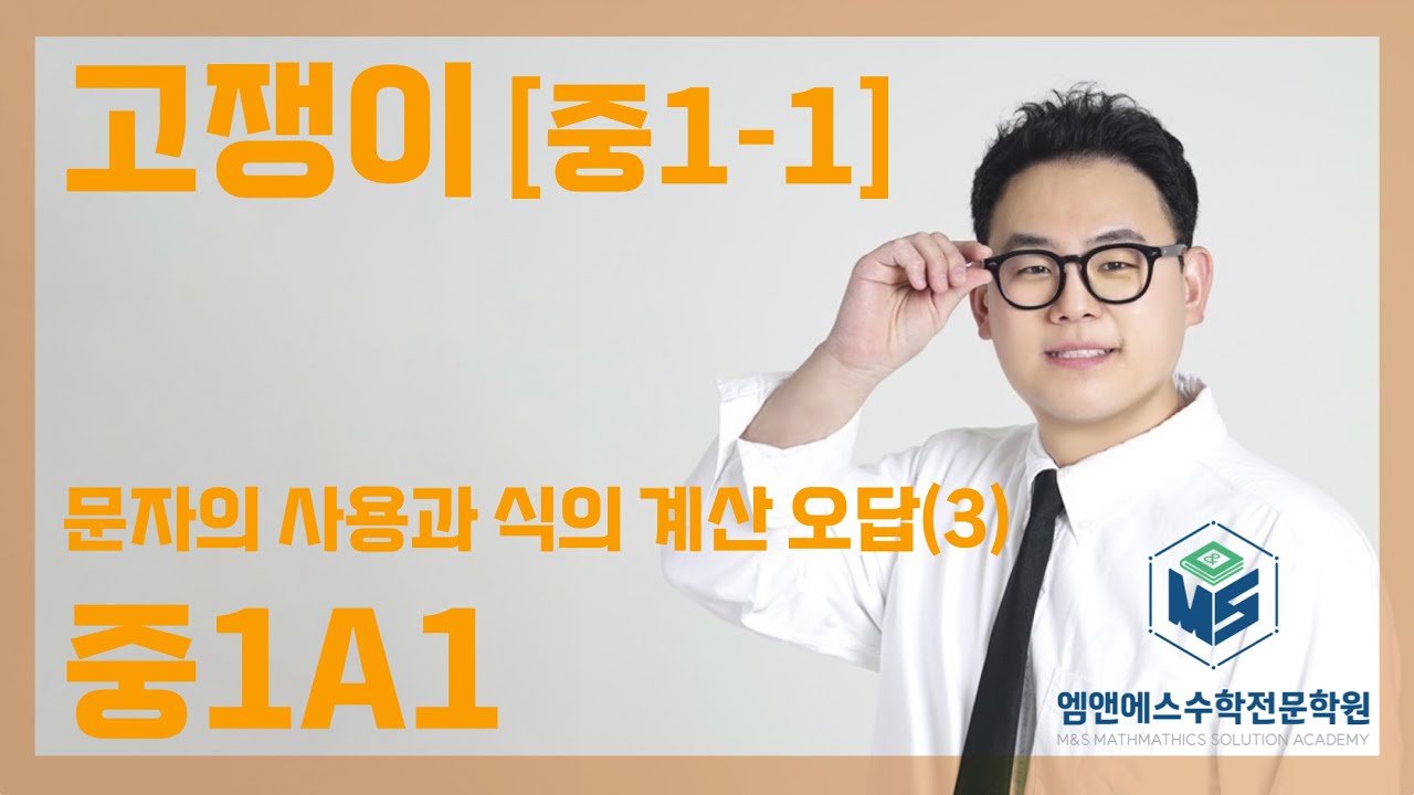 고쟁이 중1-1 문자의 사용과 식의 계산 오답(3) 중1A1