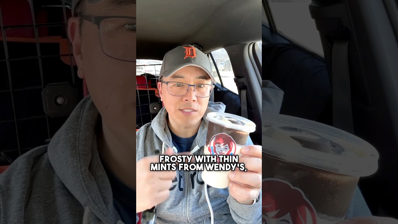 I tried the new thin mints frosty from Wendy&rsquo;s. Here&rsquo;s my verdict. 🤔 #wendys #foodreview