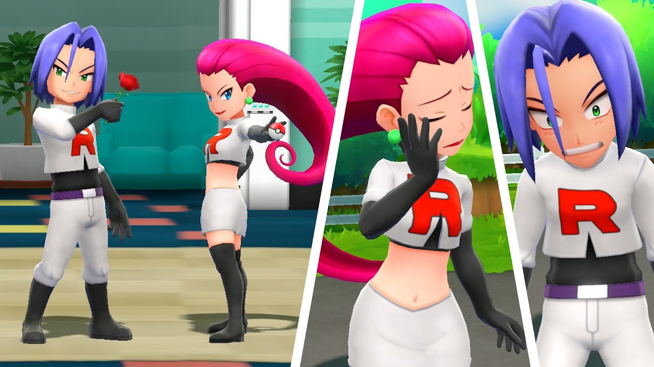 Pokémon Let's Go Pikachu & Eevee - All Jessie and James Battles and Scenes