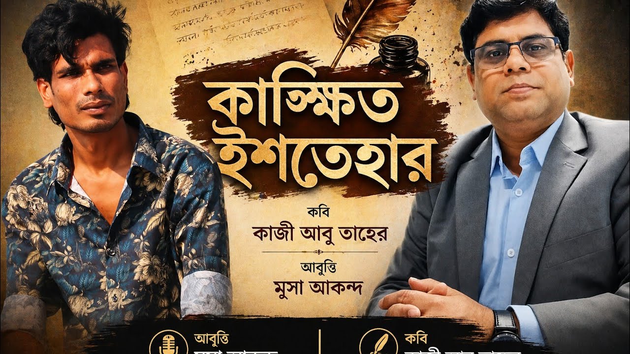কাঙ্ক্ষিত ইশতেহার। কাজী আবু জাফর। মুসা আকন্দ। Musa akondo Abritti 