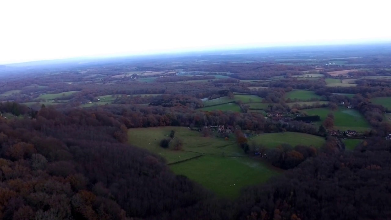 Blackdown, Surrey at Sunset by drone