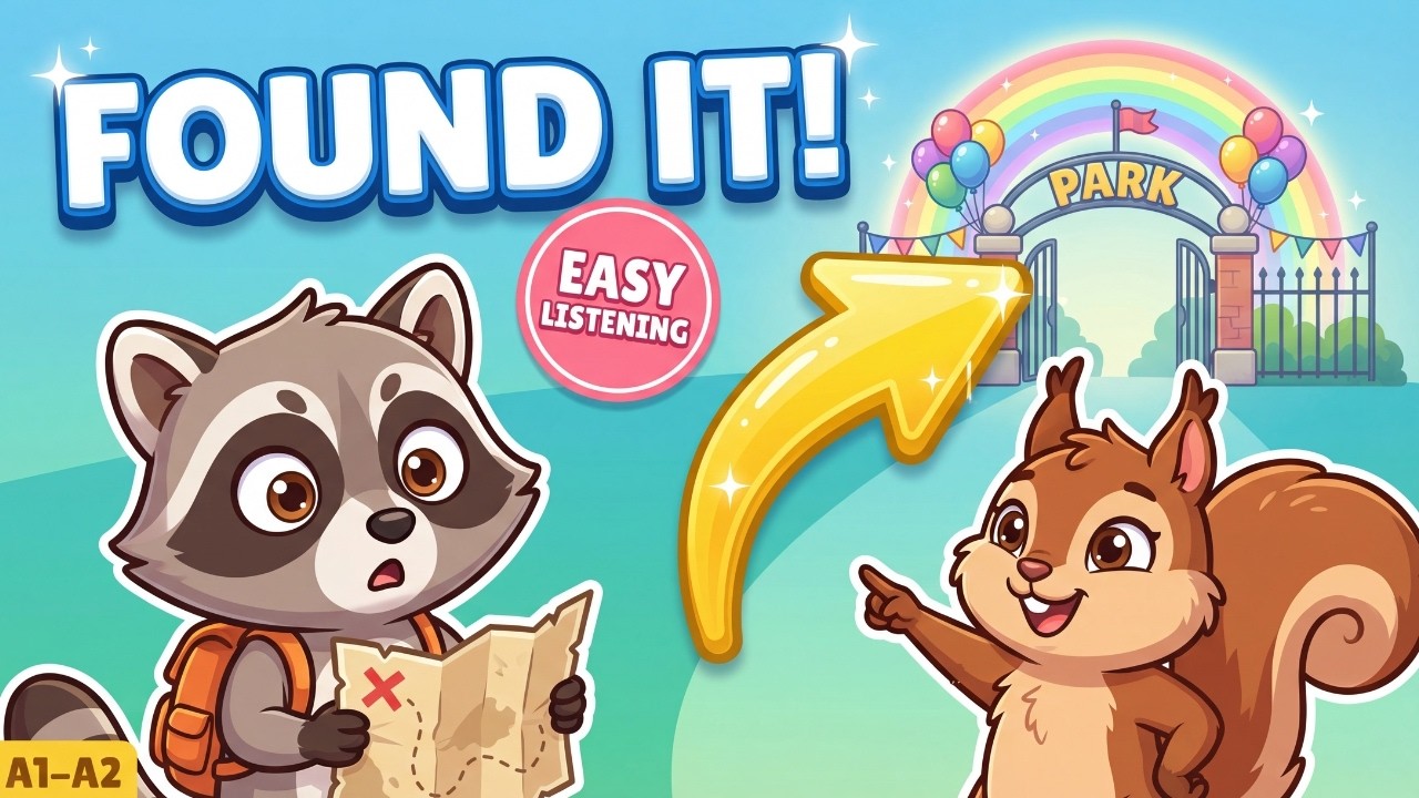 Easy English Listening Story (A1–A2) | Asking for Directions to the Park | Slow & Clear