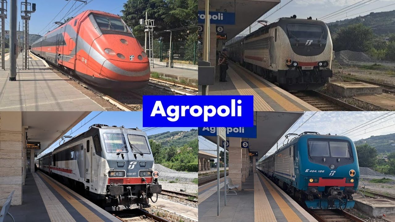 Traffico ferroviario mattutino alla Stazione di Agropoli Castellabate