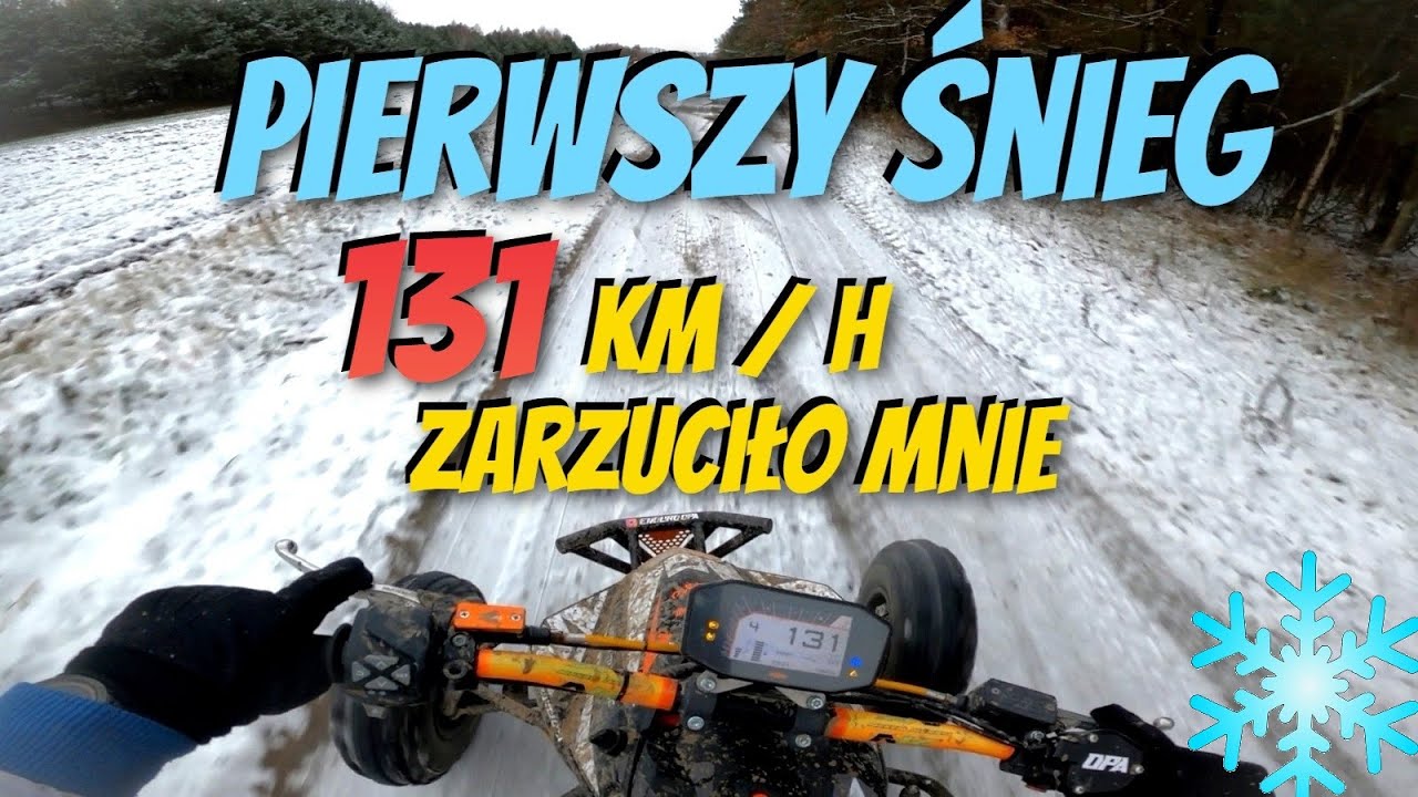 Zarzuciło mnie na śniegu, a na liczniku 131 km/h - Pierwszy śnieg vs KTM Enduro Opa