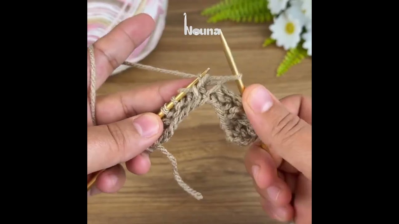 تريكو غرزة البليسيه المركبة knitting stitch easy and simple