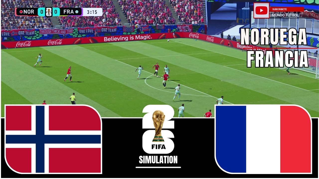 NORUEGA vs FRANCIA  WORLD CUP 2026 FASE DE GRUPOS  (Simulation)