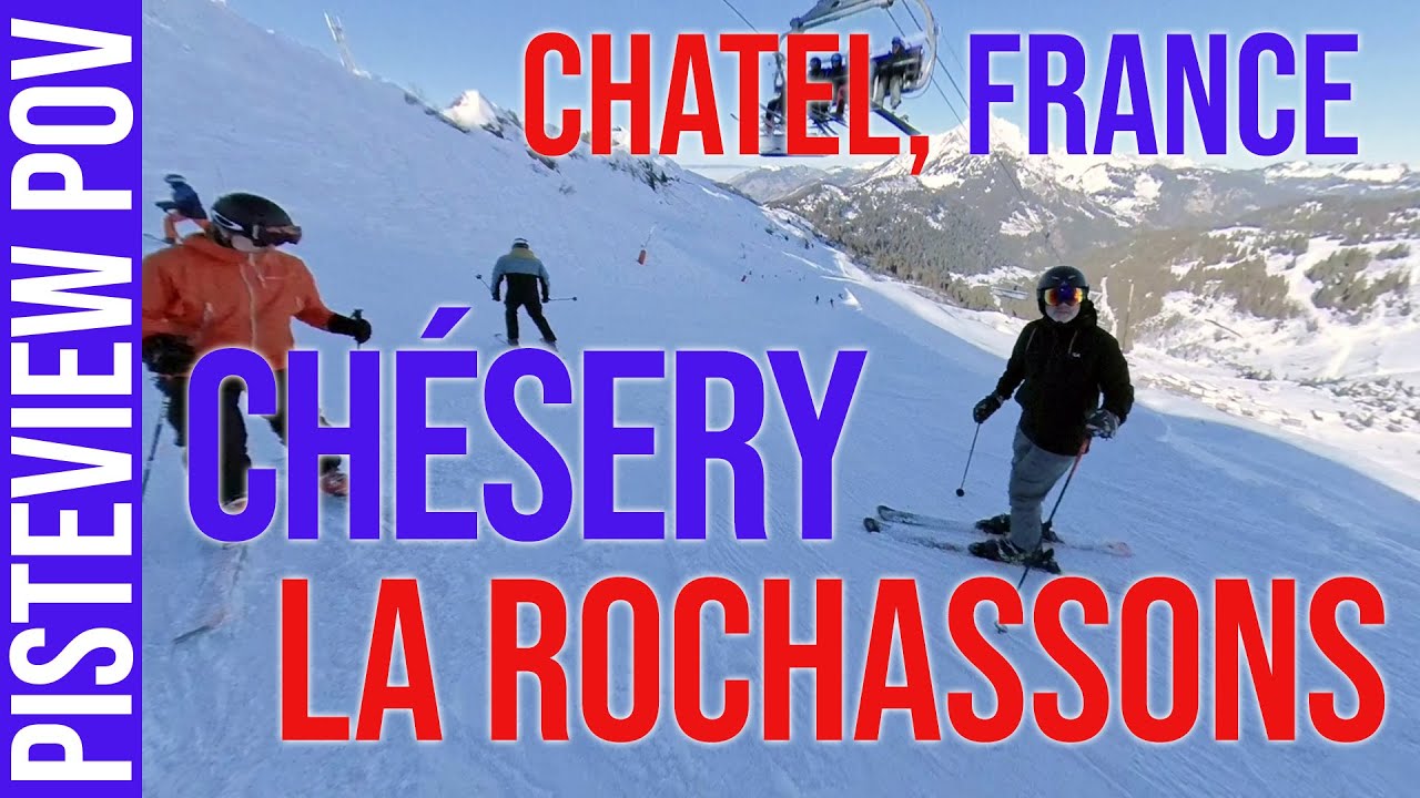 Châtel, France, Chésery (blue) and La Rochassons (red) - Ski and Snowboarding 