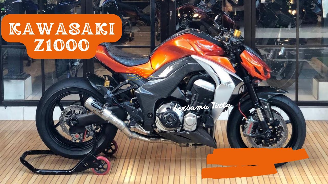 Naked bike Kawasaki Z-1000 ABS Sugomi Original Paint Orange Candy on Black!
