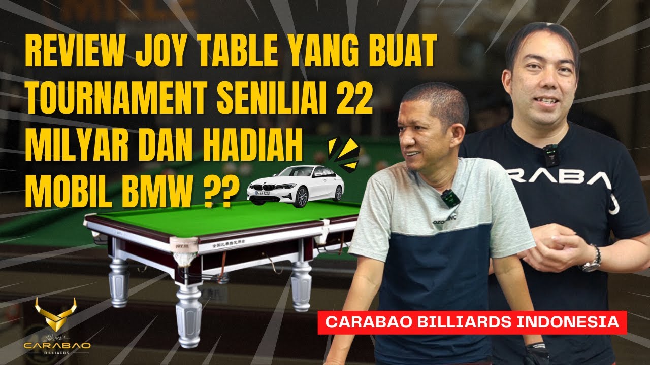 MEJA CHINESE 8 BALL DARI JOY BRAND YANG BUAT TURNAMEN SENILAI 22 MILYAR DAN HADIAH MOBIL BWM?
