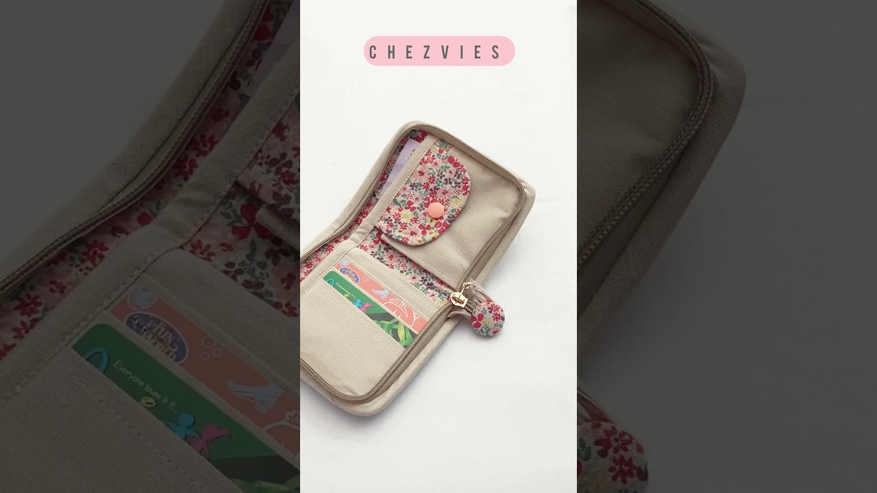 Small zipper around wallet #handmadewallet #diy #walletmaking