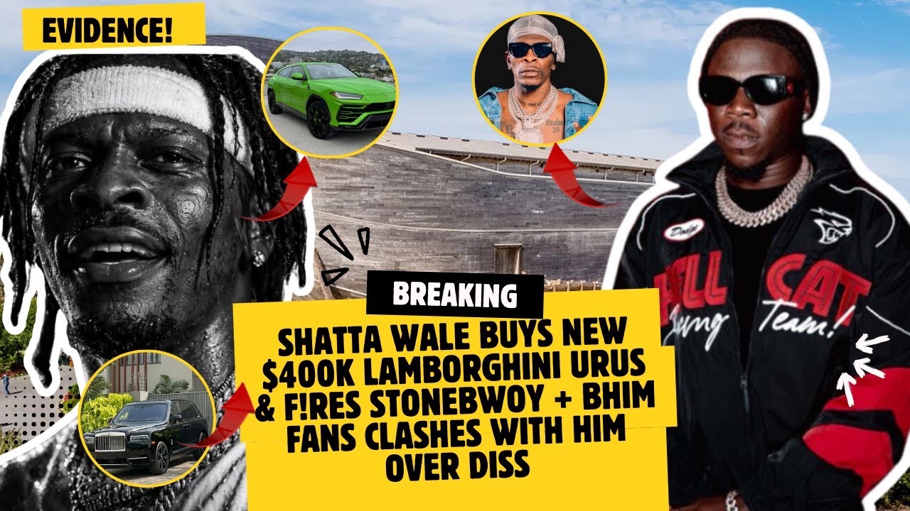 Shatta Wale Buys New $400K Lamborghini Urus & F!res Stonebwoy + BHIM Fans CLA$HES With Him Over DISS