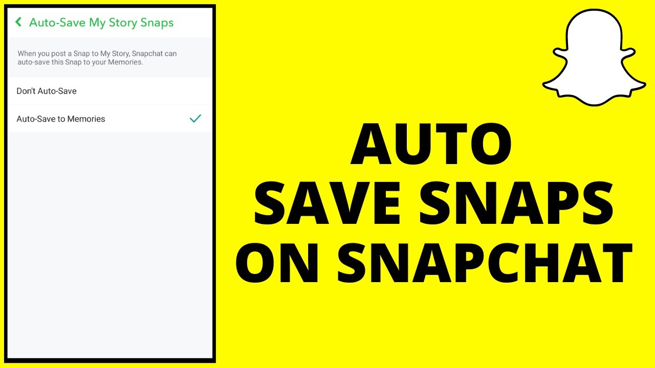 How to automatically save snapchat snaps