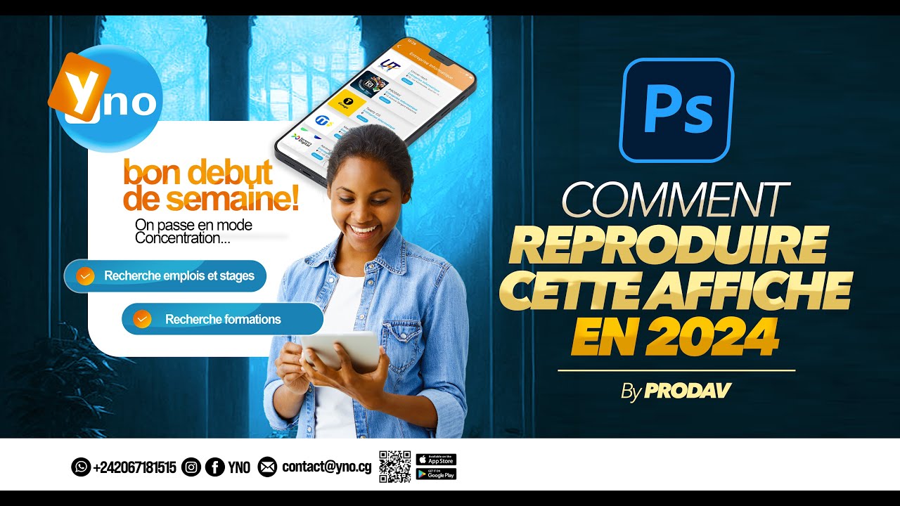 Comment créer une affiche en 2024: formation gratuite Photoshop