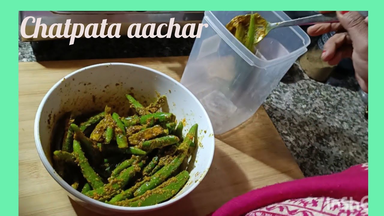 Hari mirch ka chatpata aachar | Easy and Simple recipe
