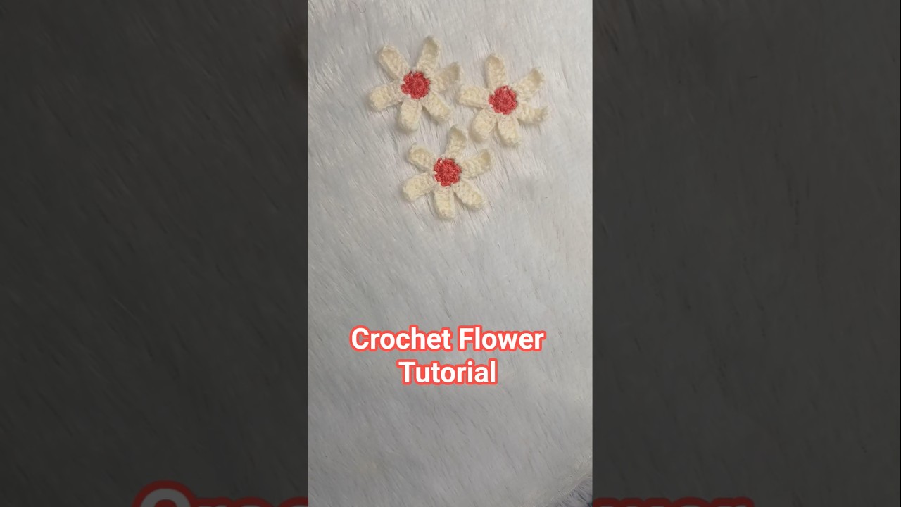 Crochet Flower Tutorial 🌸 | Crochet Flower Applique 🌸 Tutorial 