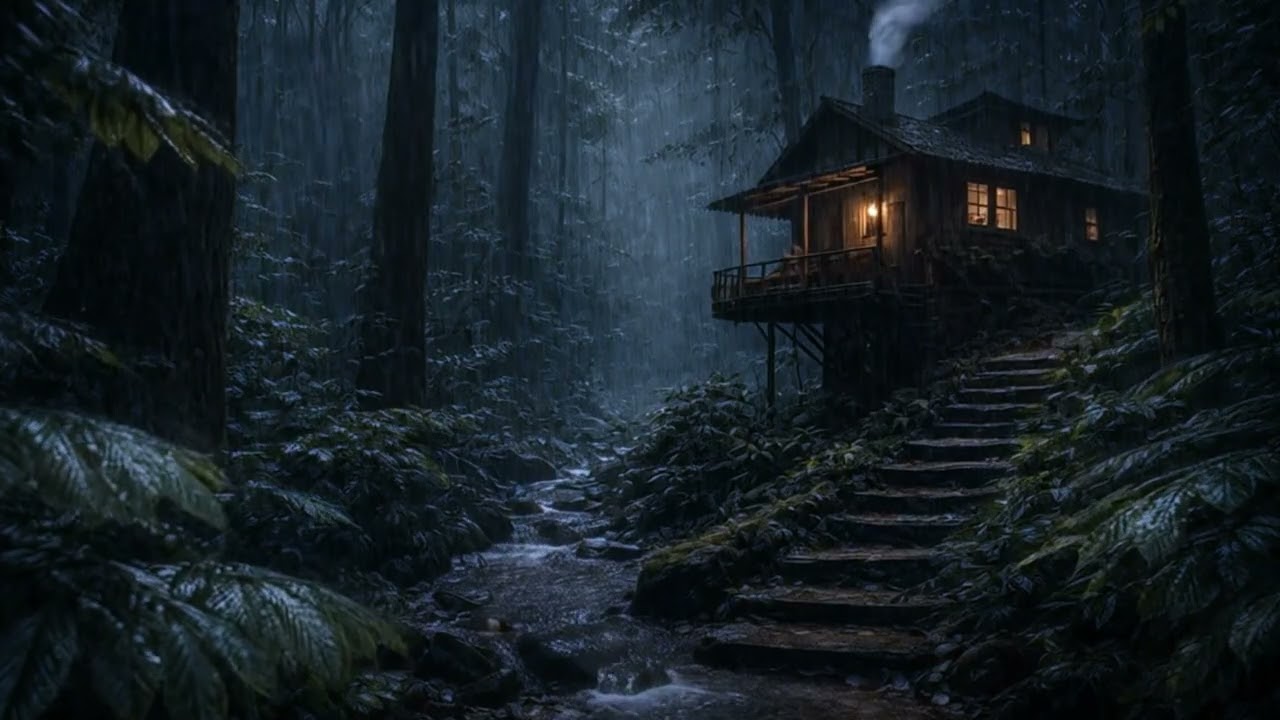 Relaxing Forest Rain Sounds for Sleep 🌲 2-Hour Natural White Noise for Stress Relief |Deep Sleep