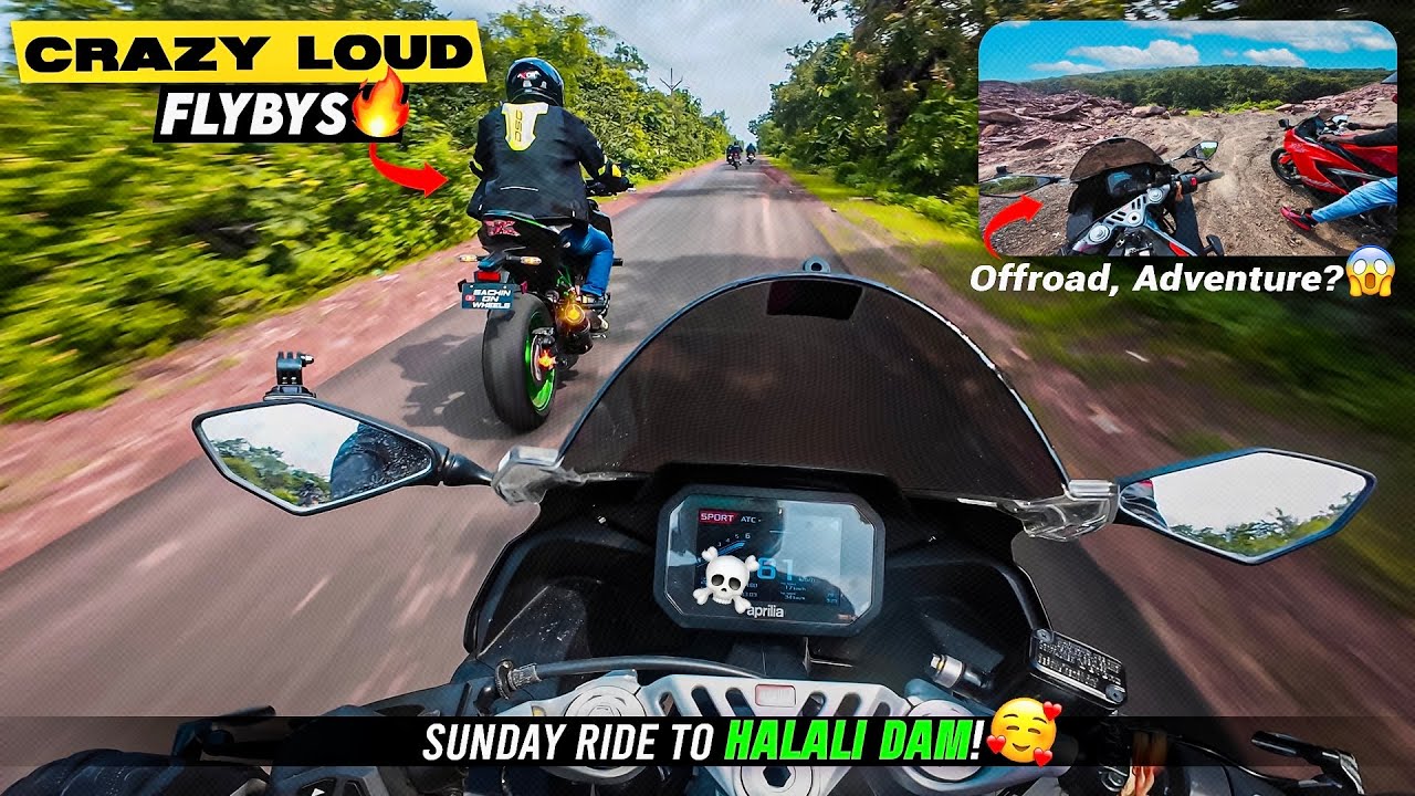 Epic Sunday Ride to Halali Dam with Hayabusa & Superbikes |  INSANE Flybys! 